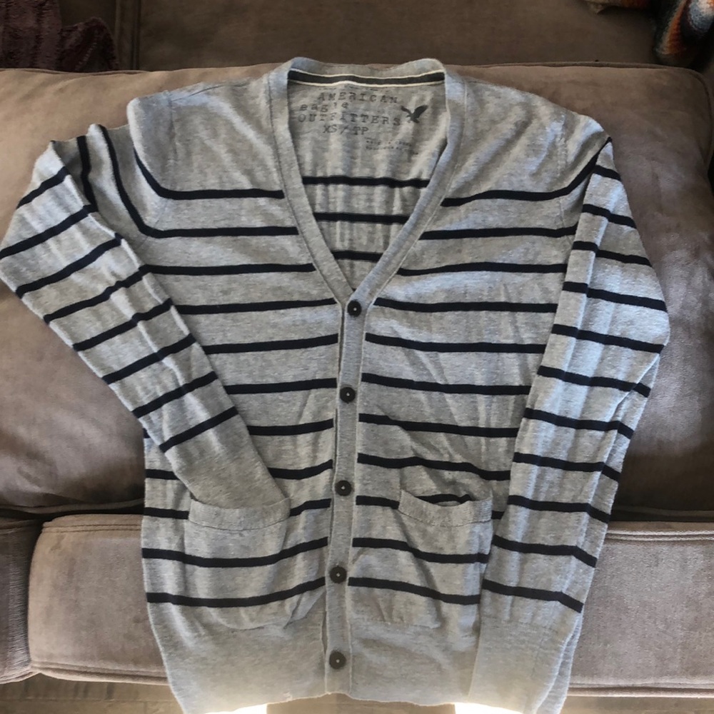 American Eagle Striped Cardigan
